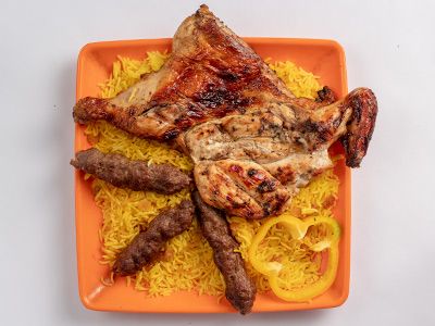 Half Grilled Chicken And Kofta Meal