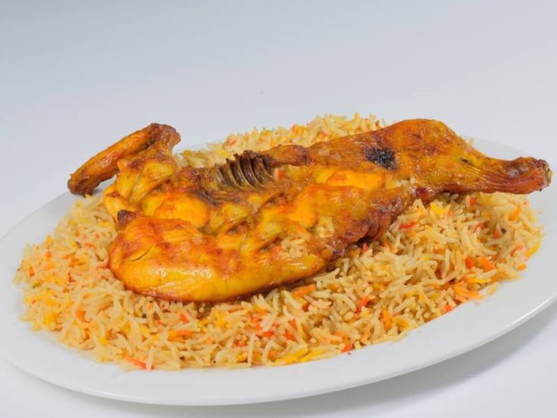 Half Chicken Mandi With Rice Meal