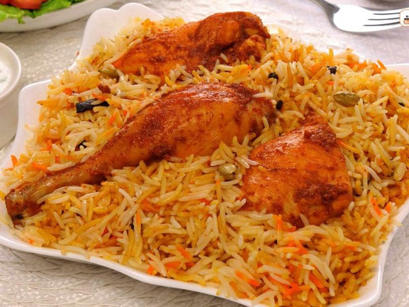 Half Chicken Mandi With Biryani Rice