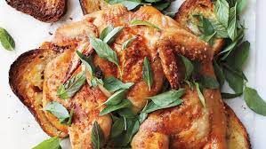 Half Grilled Chicken With Bread
