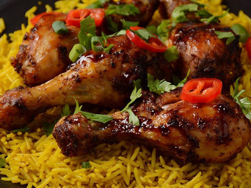1/2 Chicken Mandi With Kabsa