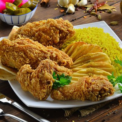 نصف دجاجة بروستد