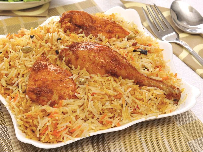 half Chicken Biryani with basmati rice
