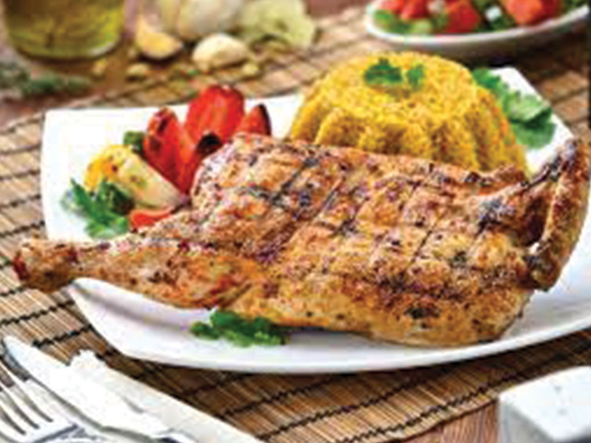 Half shish chicken with rice