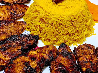 Half Grilled Kabsa Chicken