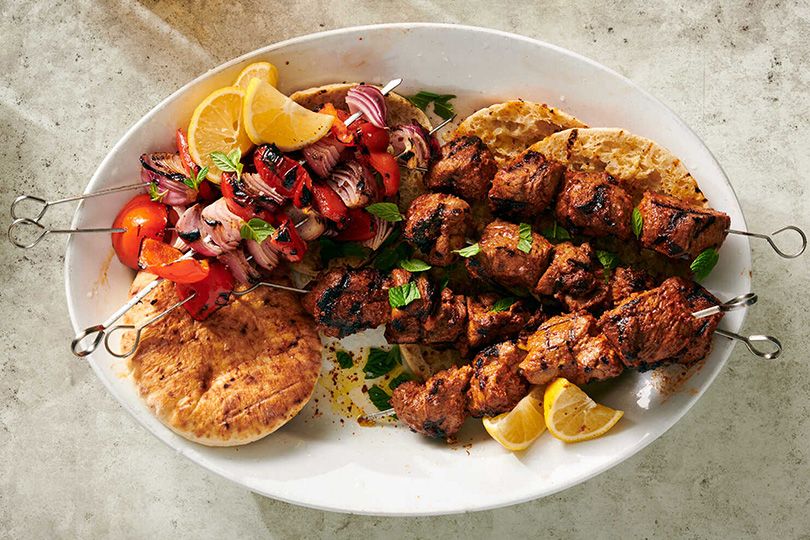 Half Kebab + Salads + Bread