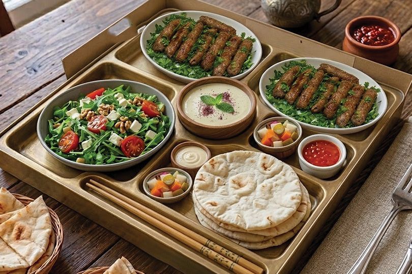 Half Kofta + Salads + Bread