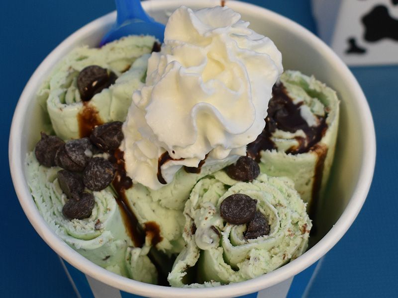 mint ice cream roll