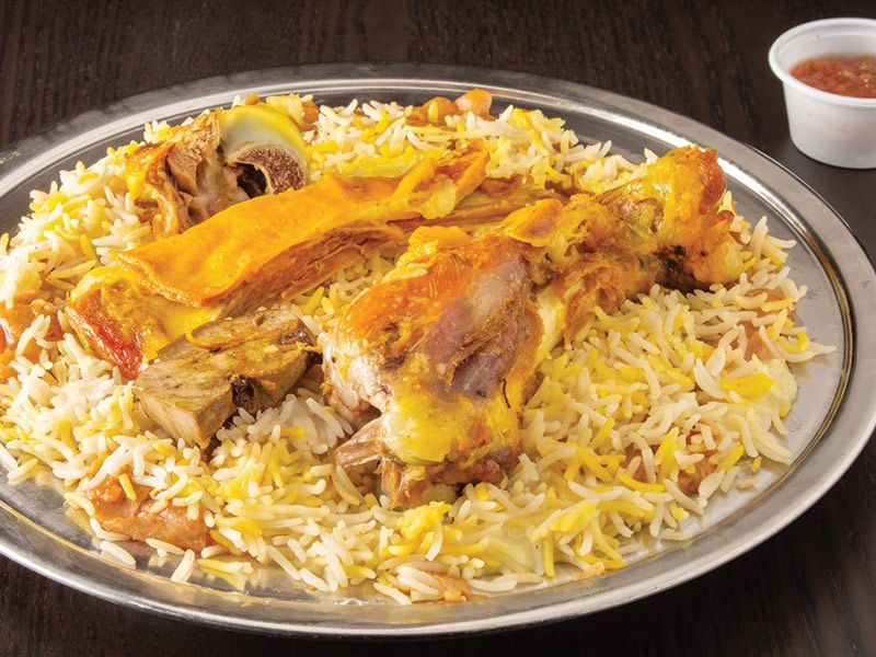 nafr meat biryani with basmati rice