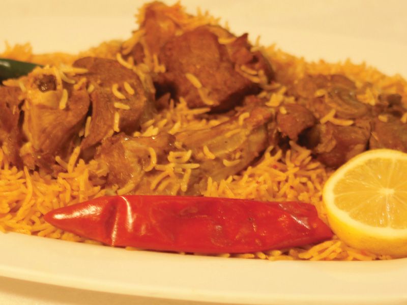 nafr meat Pressured with basmati rice