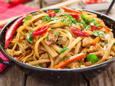 Chicken and Mushroom Noodles