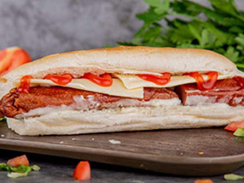 BBQ Hot Dog Sandwich