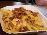 Hot dog cheese fries