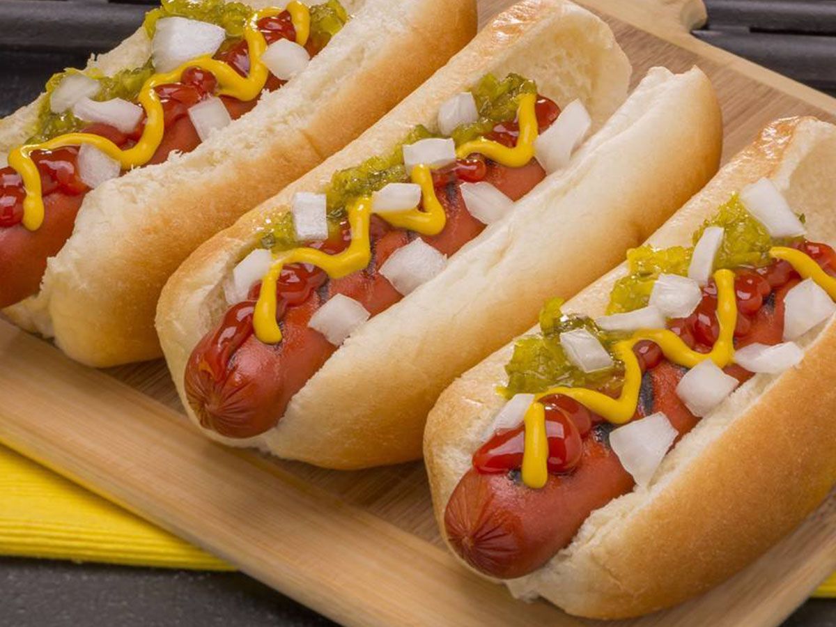 Cheese hot dog sandwich