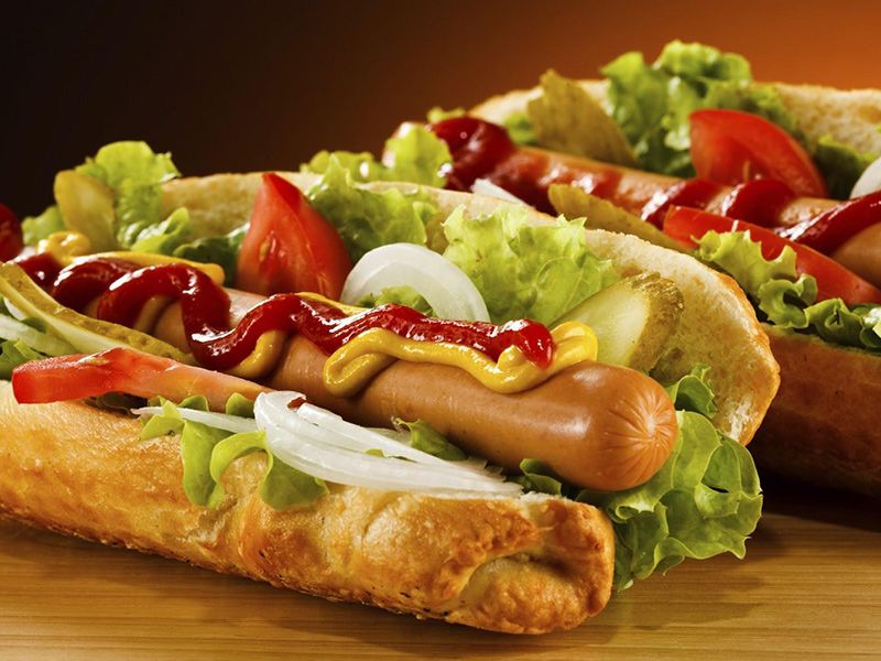 Hot Dog With Cheese Sandwich