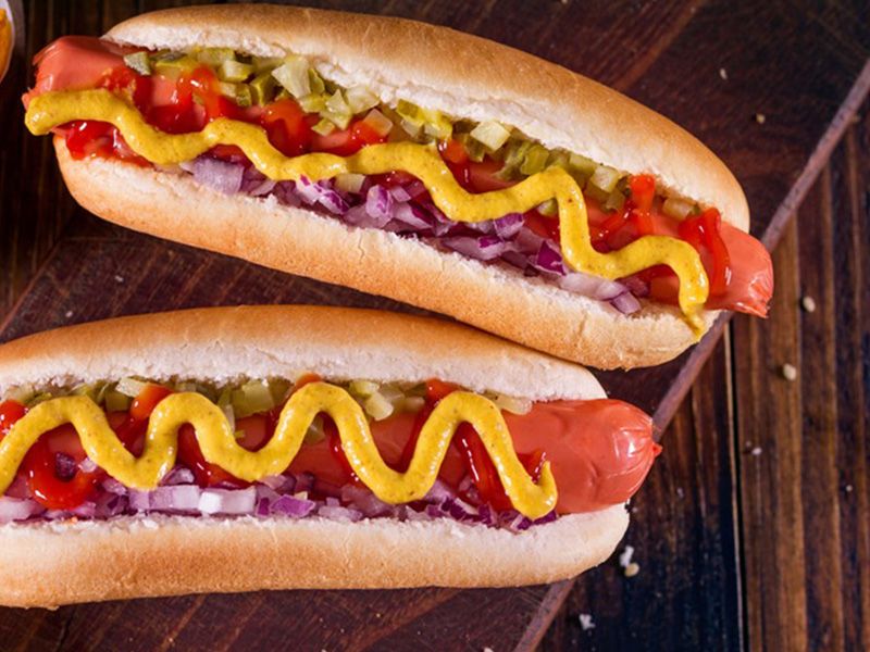 Hot Dog With Cheese Sandwich
