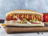 Mexican hot dog sandwich