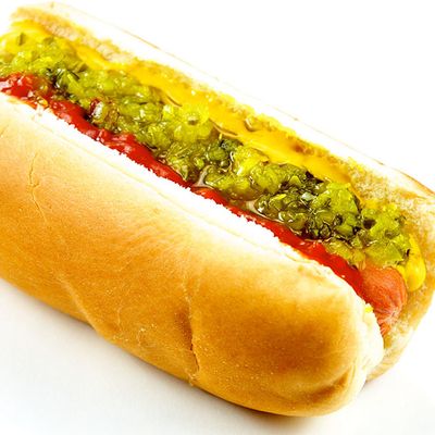Super Hot Dog Sandwich with French Fries