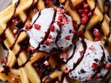 ice Fruit waffle