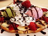 Chocolate With Ice Cream Waffle