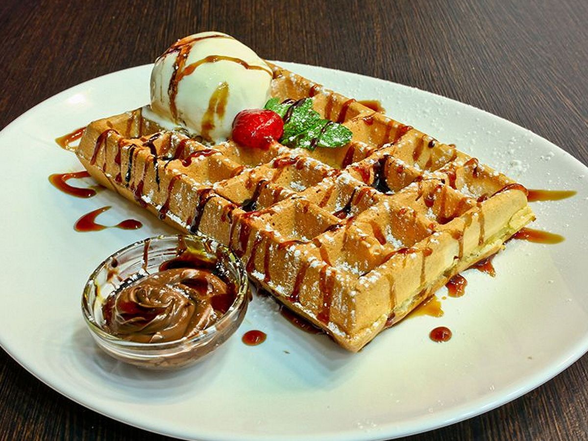 Pistachio Waffles