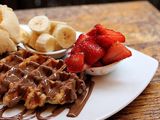Chocolate With Banana Waffle