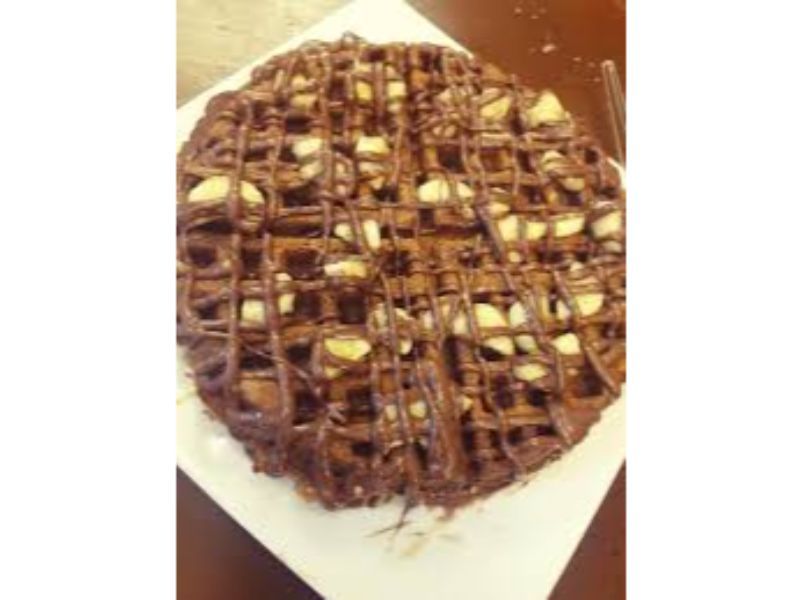 Chocolate With Banana Waffle
