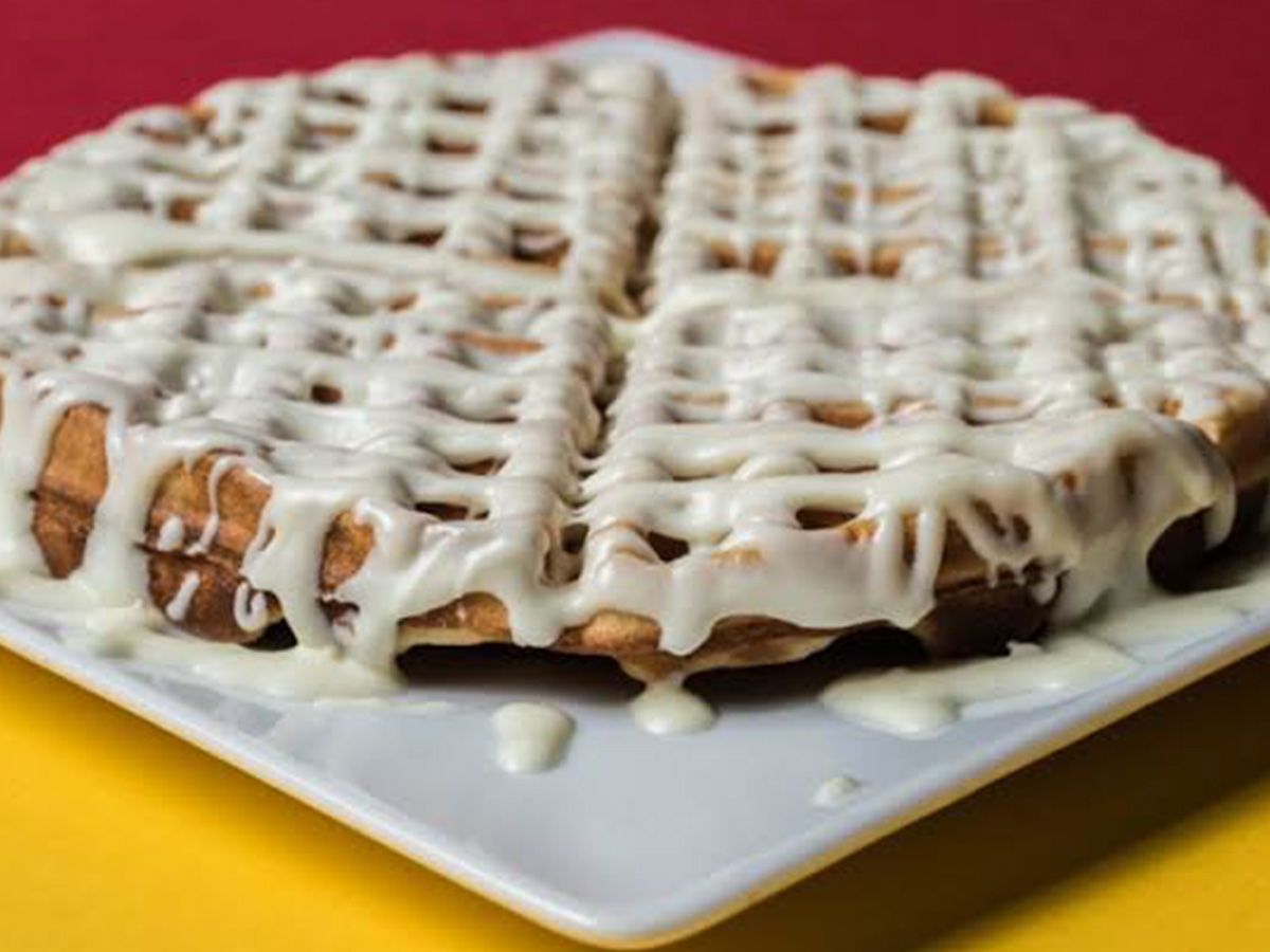 White chocolate waffle