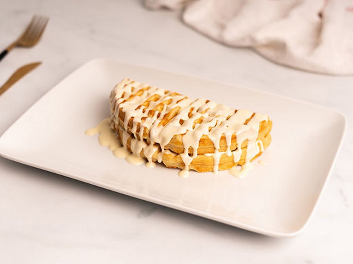 White chocolate waffle