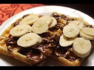 Nutella Chocolate And Banana Waffle