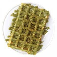 Waffle With Pistachio Sauce