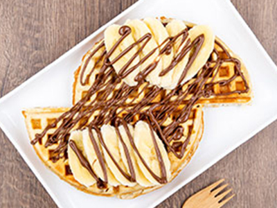 Nutella Chocolate With Banana Waffle