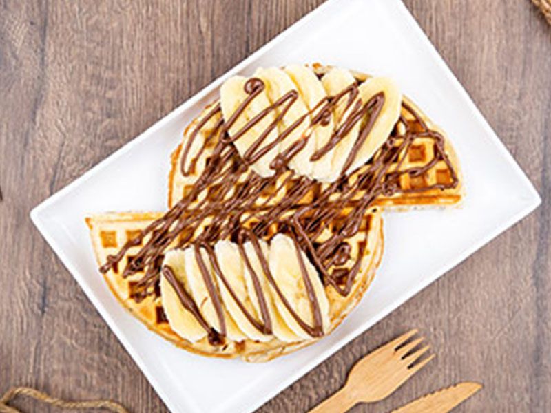 Nutella Chocolate And Banana Waffle
