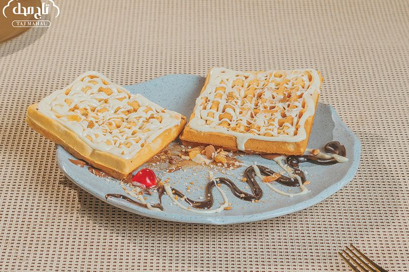 White chocolate waffle