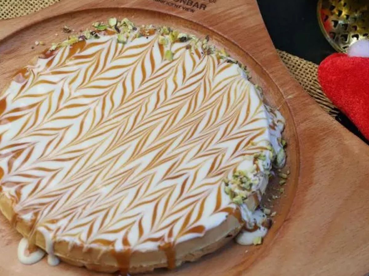 White chocolate waffle