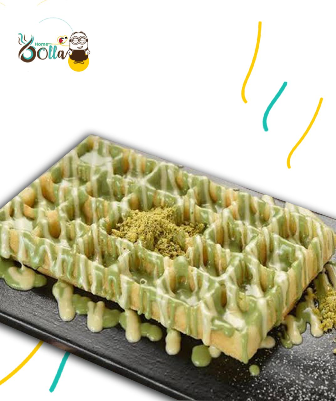 Pistachio waffle