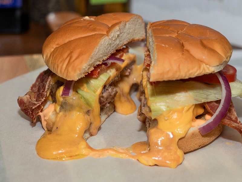 Wild Cheddar Stuffed Burger