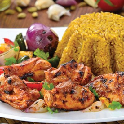 Quarter Shish Tawook Meal on Charcoal