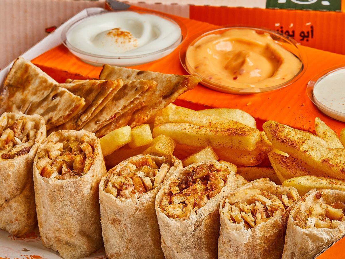 Extra chicken shawarma Arabic meal