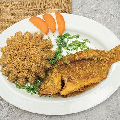Tilapia Fish + Rice + Tahini