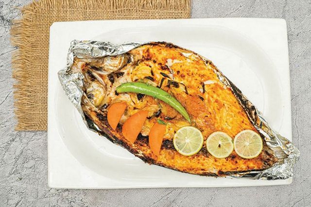 Grey Mullet Fish + Rice + Tahini