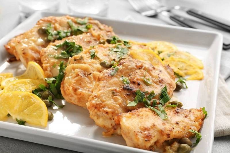 Chicken Piccata meal