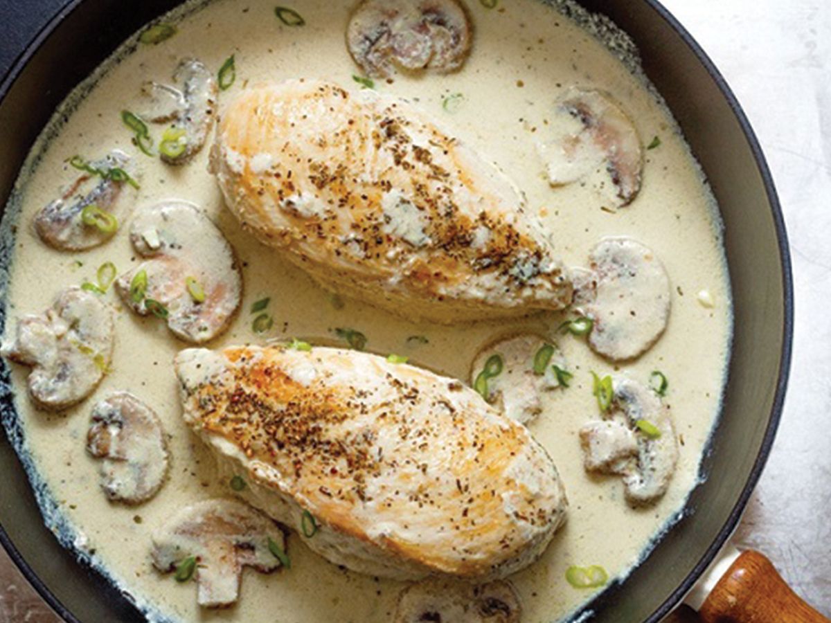 Chicken mushroom sauce meal