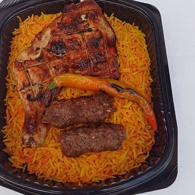 1/4 chicken and 1/8 kofta meal