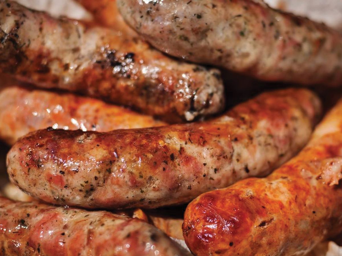 Grilled sausage meal