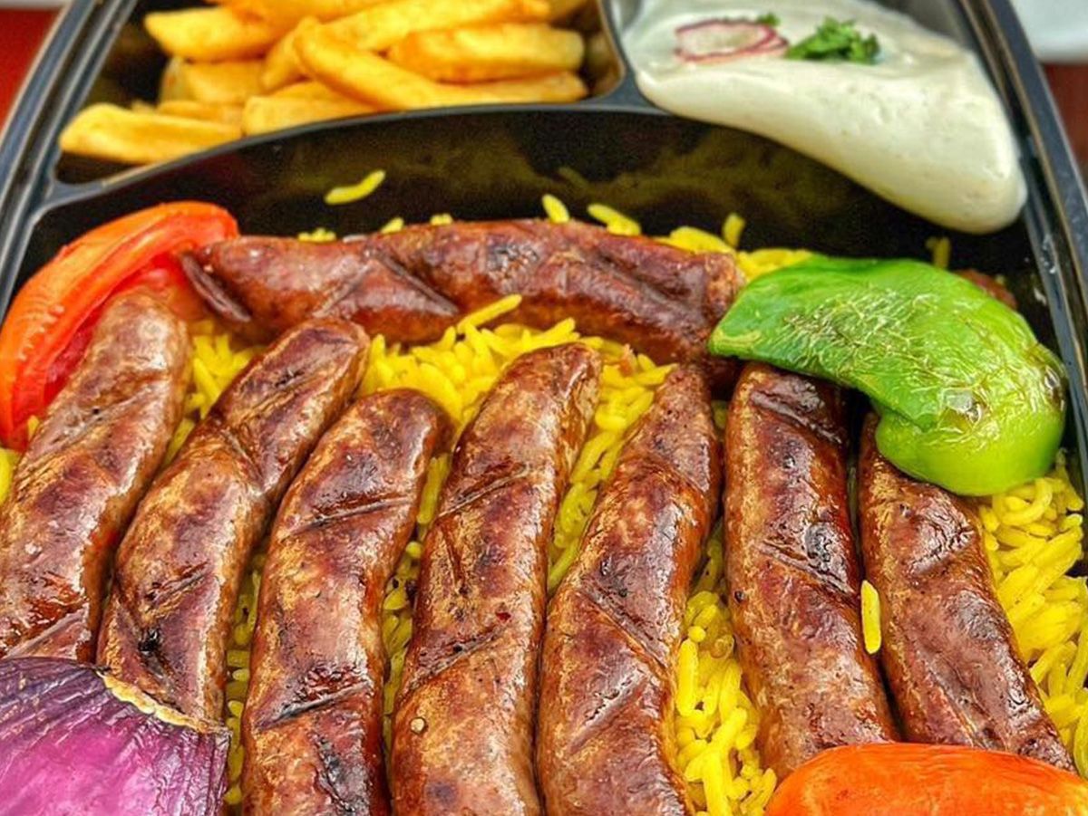 Grilled Sausage Meal With Pomegranate Molasses