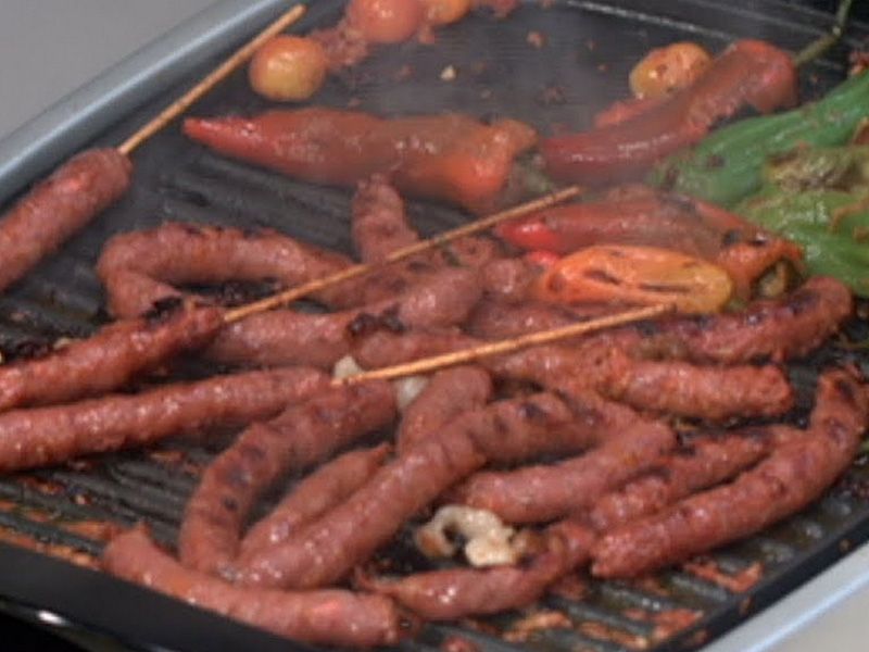 Grilled sausage meal
