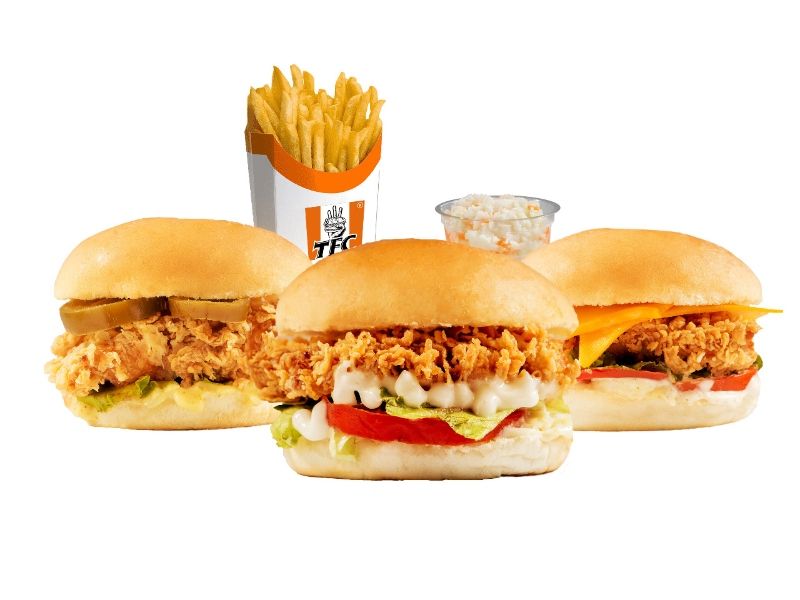 Chicken With Cheese Sliders Sandwich Meal