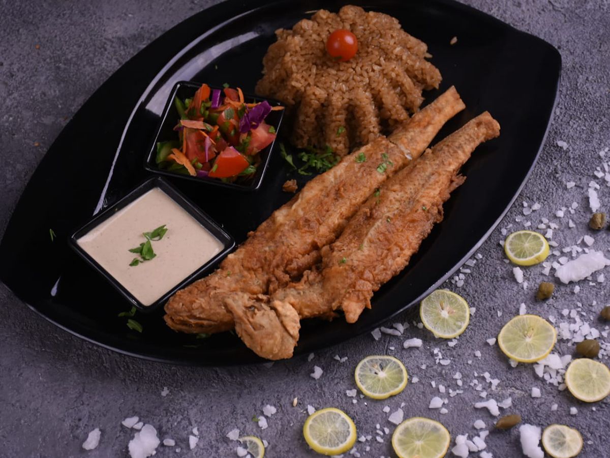 Fried Macaroni Fish Meal
