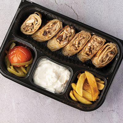 Arabic shawarma meal